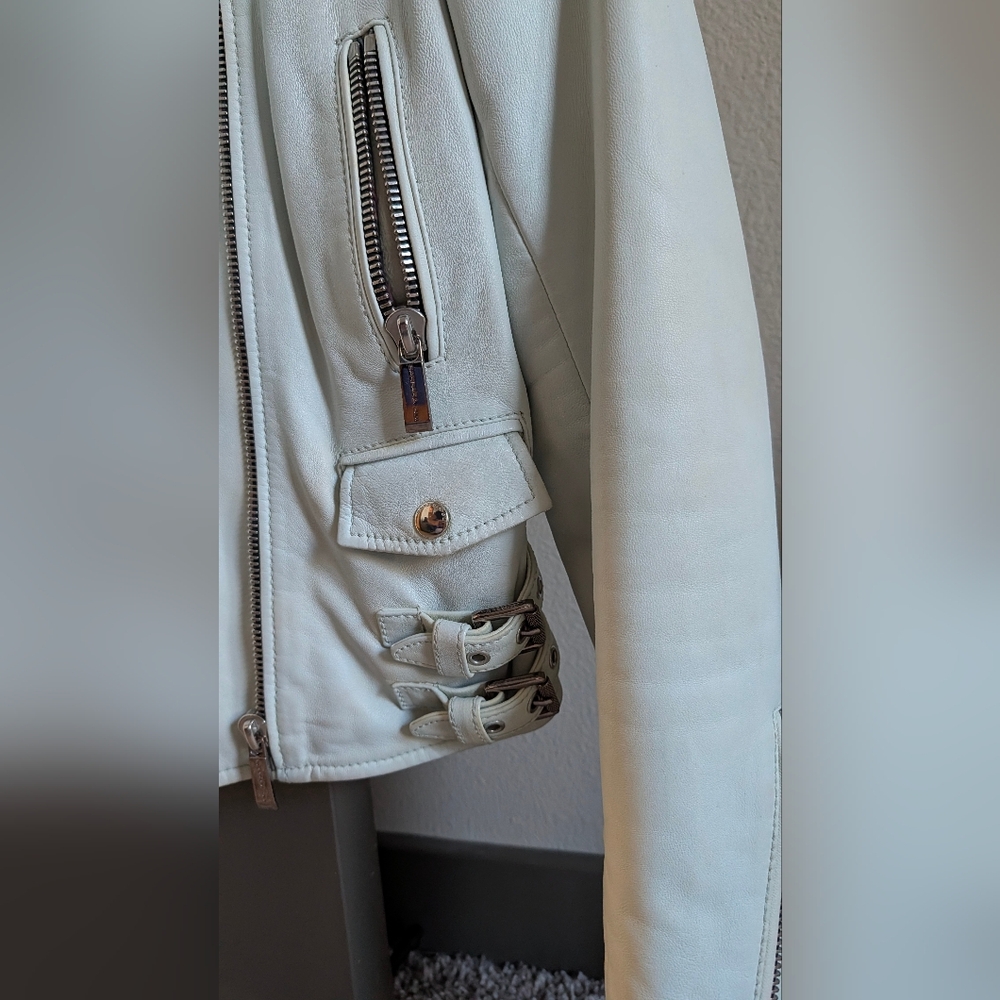 Barbara Bui Mint Green 100% Leather Jacket - Picture 9 of 14
